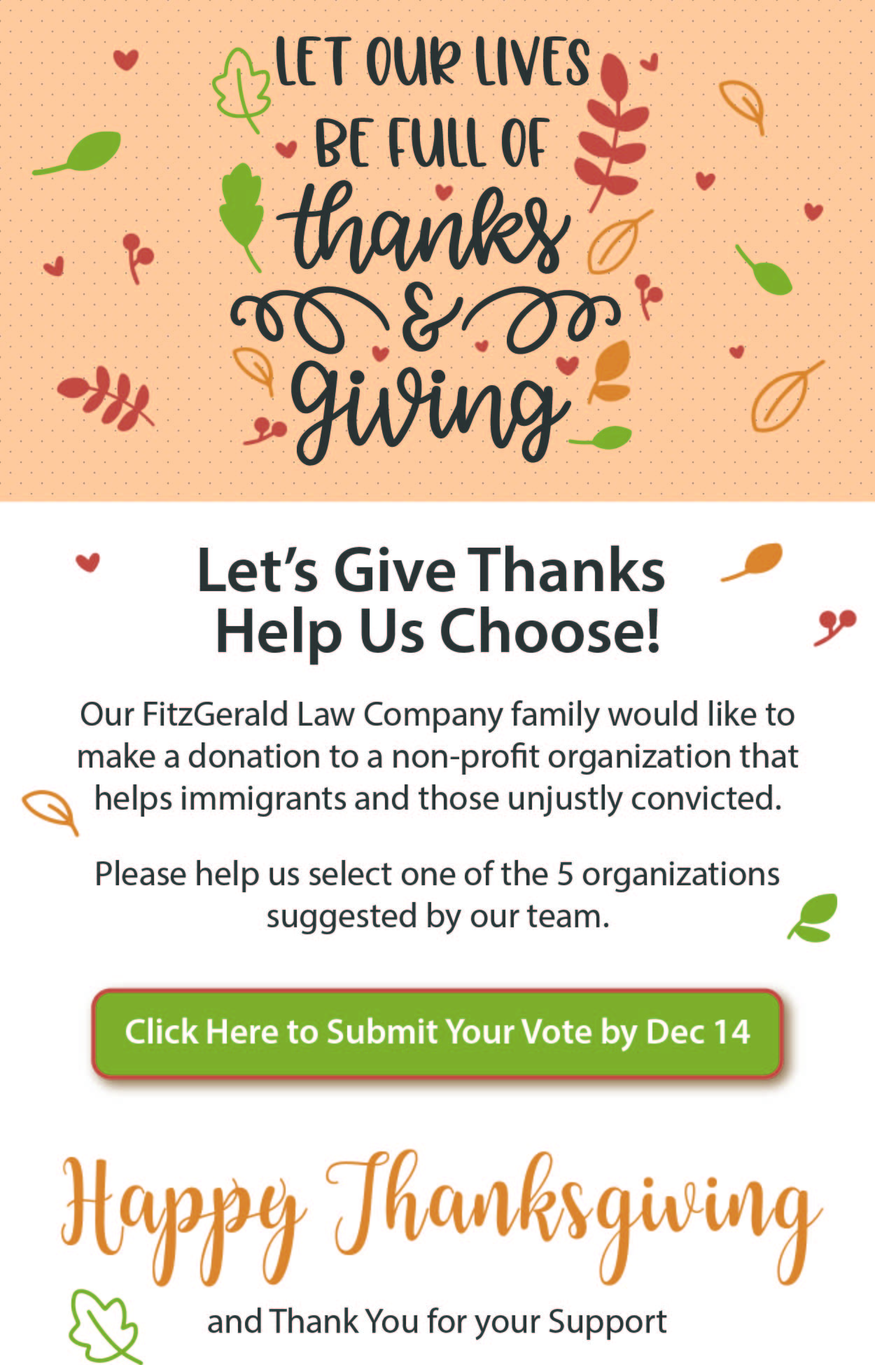 FitzLaw thanksgiving